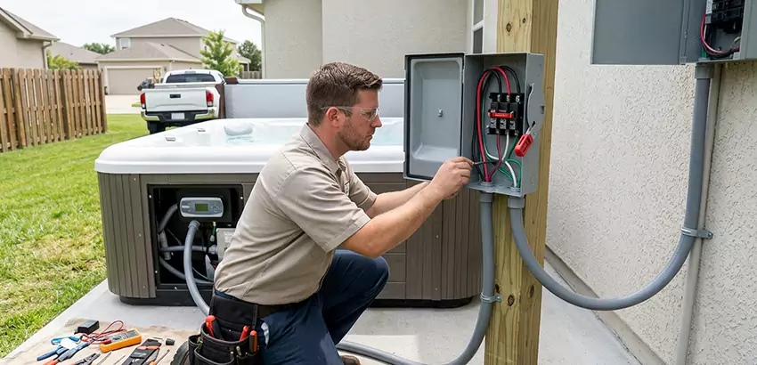 Outdoor Hot Tub Electrical Installation in Pickerington